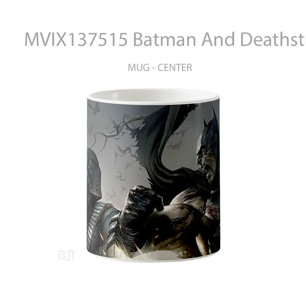 Mug Batman And Deathstroke Fighting Gelas Superhero
