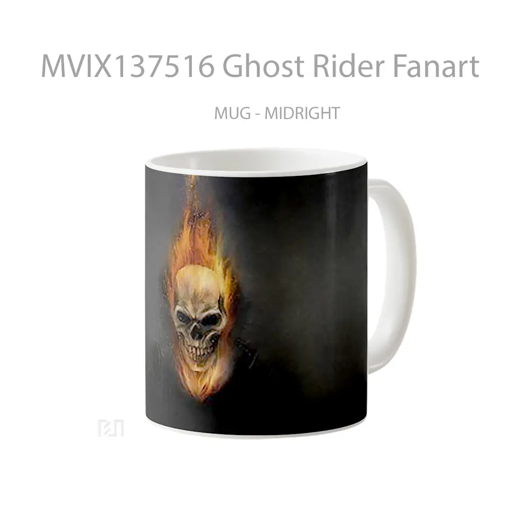 Mug Ghost Rider Fanart Gelas Superhero - All-side / Desain