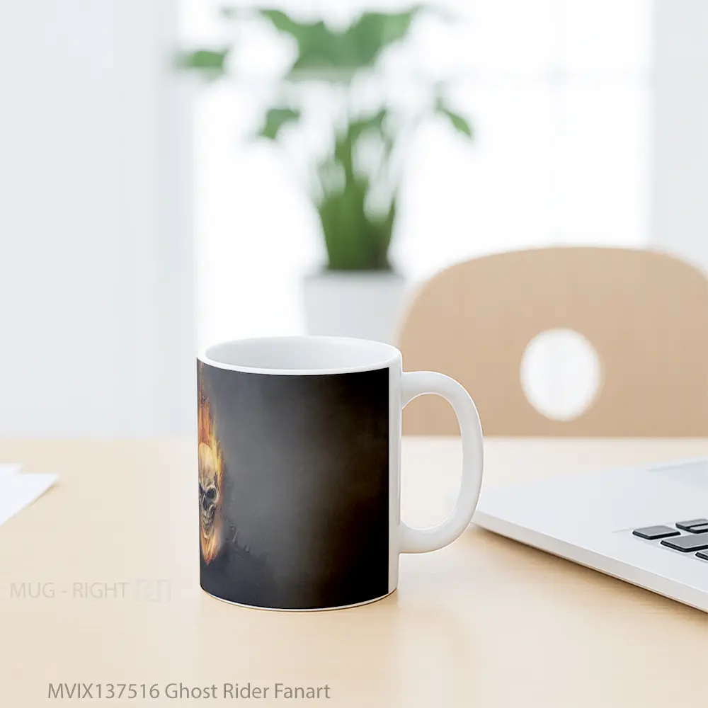 Mug Ghost Rider Fanart Gelas Superhero - All-side / Desain
