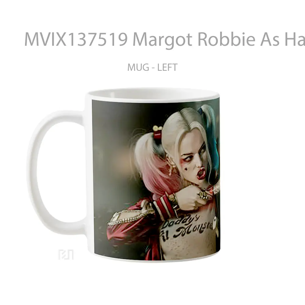 Mug Margot Robbie As Harley Quinn Fanart Gelas Keramik Unik - All-side / Desain