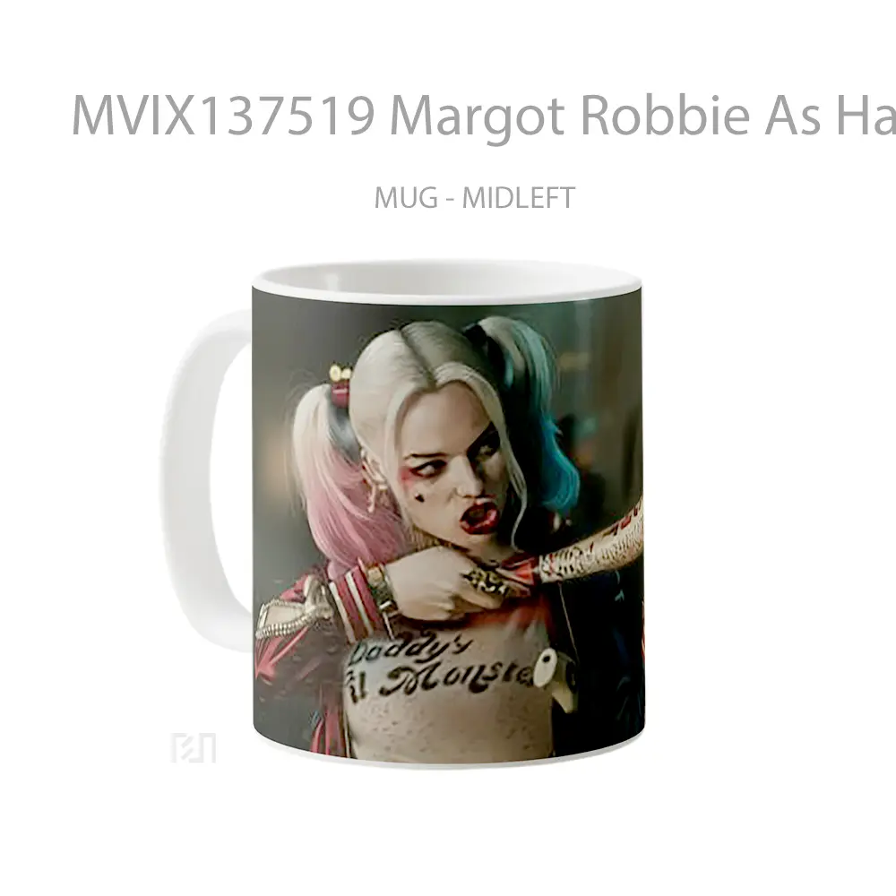 Mug Margot Robbie As Harley Quinn Fanart Gelas Keramik Unik - All-side / Desain