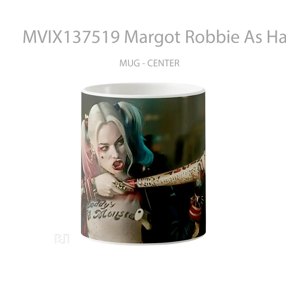 Mug Margot Robbie As Harley Quinn Fanart Gelas Keramik Unik