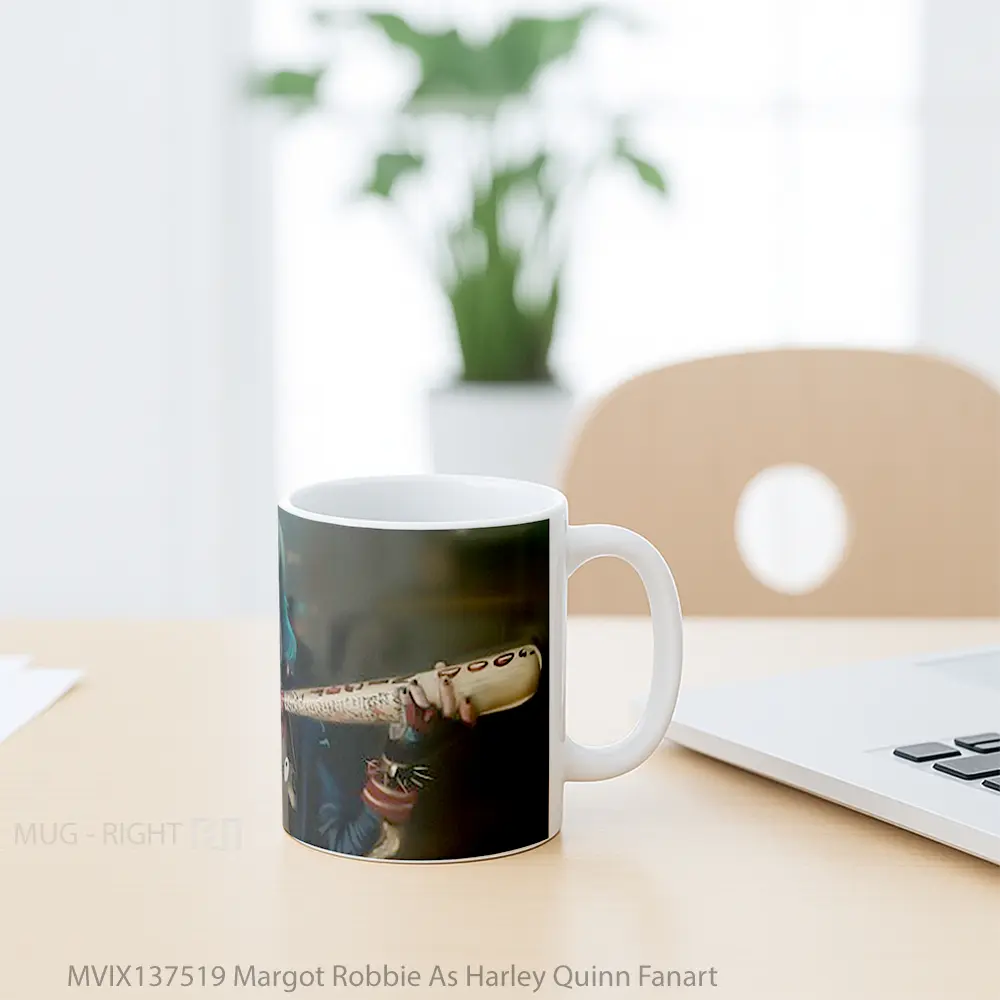 Mug Margot Robbie As Harley Quinn Fanart Gelas Keramik Unik - All-side / Desain