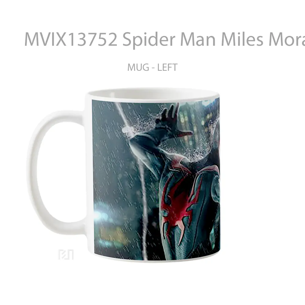 Mug Spider Man Miles Morales Blitzfinn Gelas Superhero - All-side / Desain