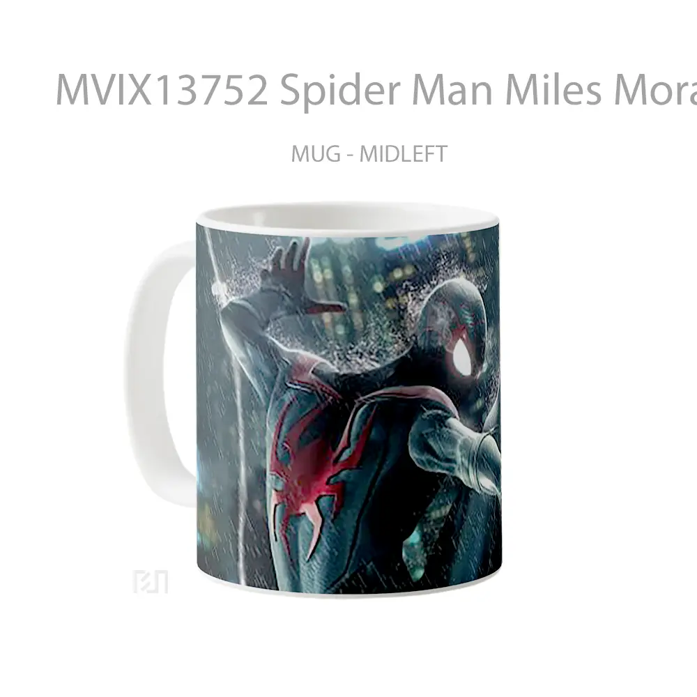 Mug Spider Man Miles Morales Blitzfinn Gelas Superhero - All-side / Desain