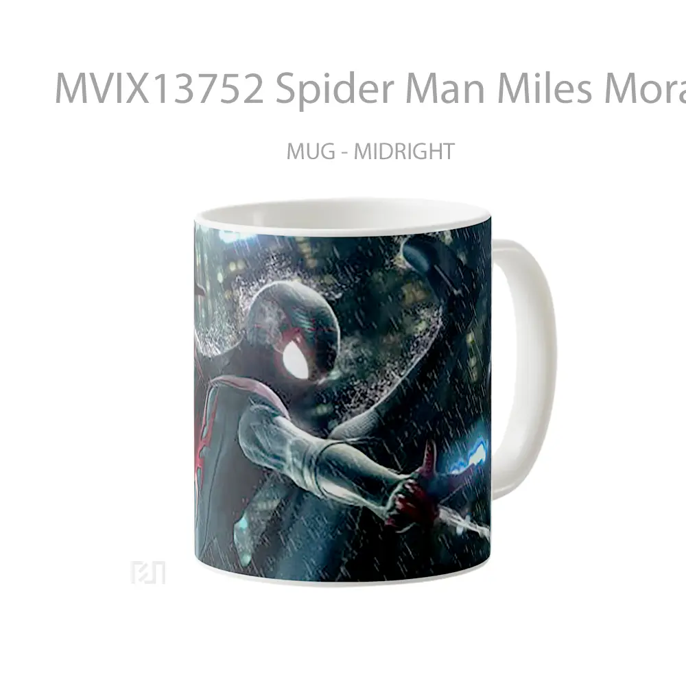 Mug Spider Man Miles Morales Blitzfinn Gelas Superhero - All-side / Desain