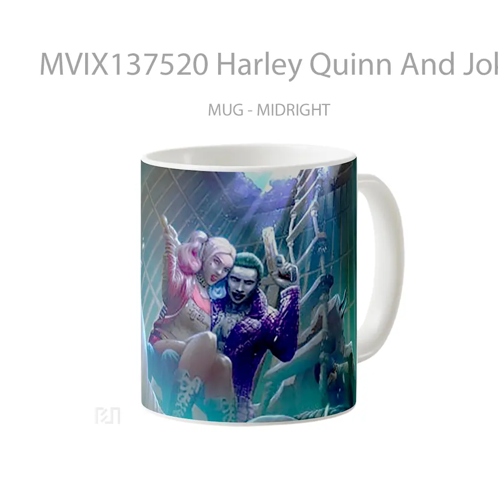 Mug Harley Quinn And Joker Gelas Superhero - All-side / Desain
