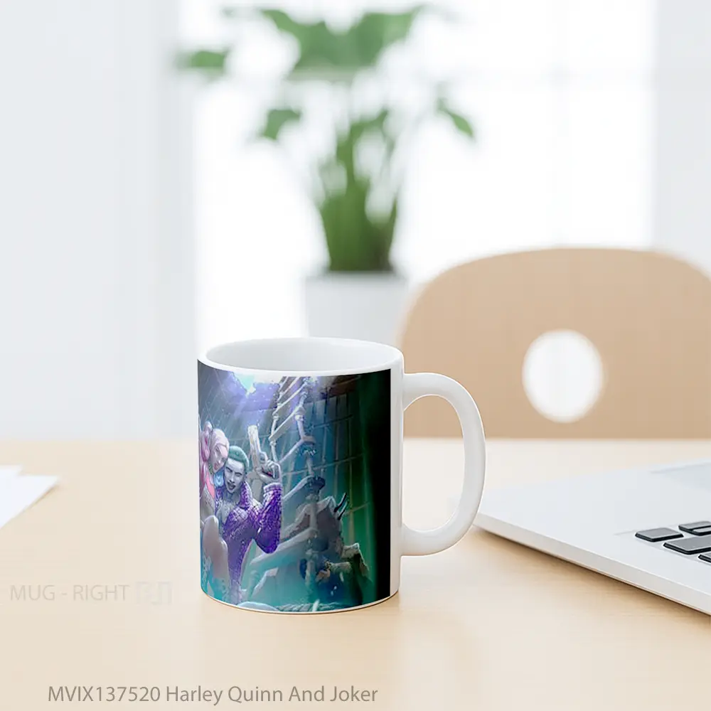 Mug Harley Quinn And Joker Gelas Superhero - All-side / Desain