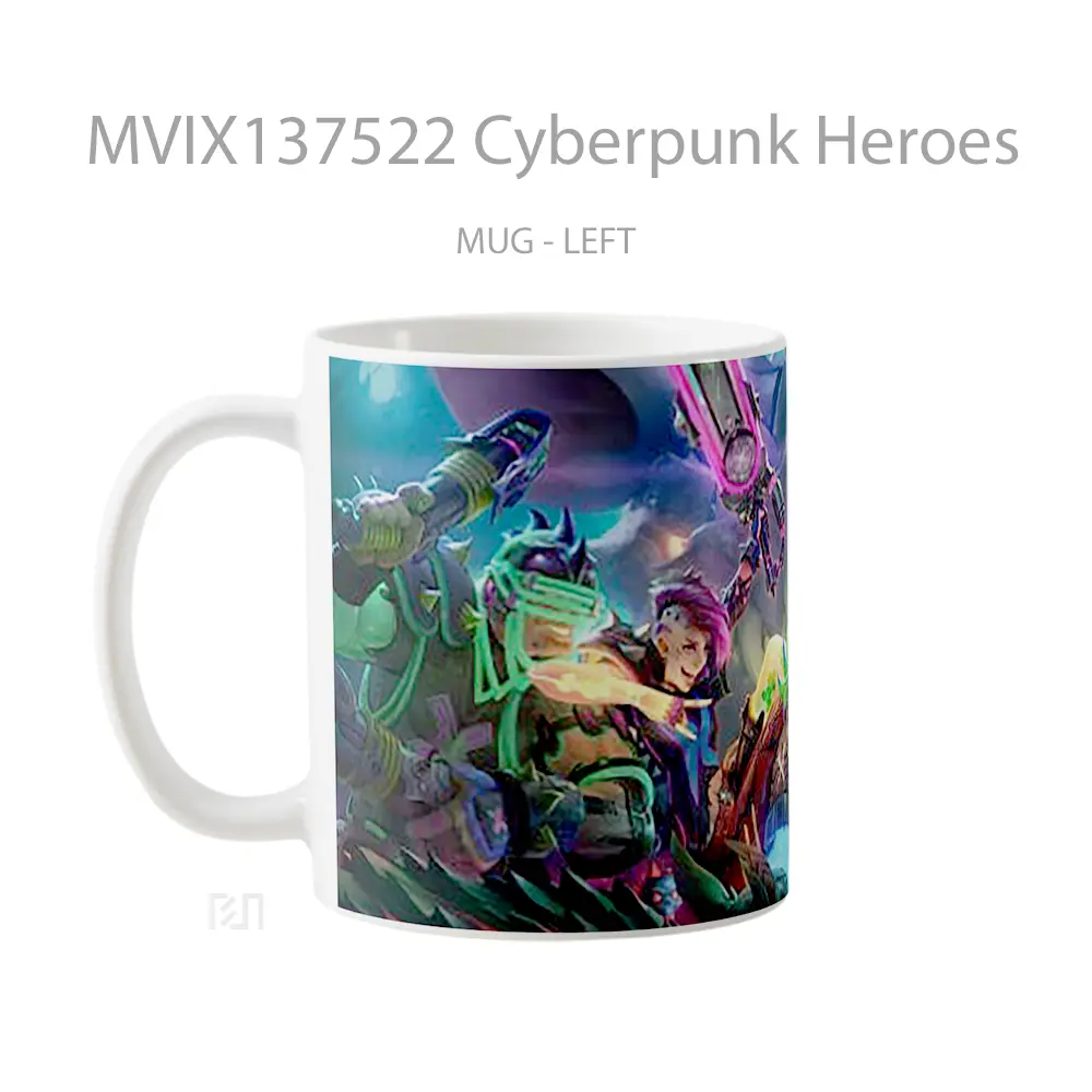 Mug Cyberpunk Heroes Cangkir Gamer - All-side / Desain