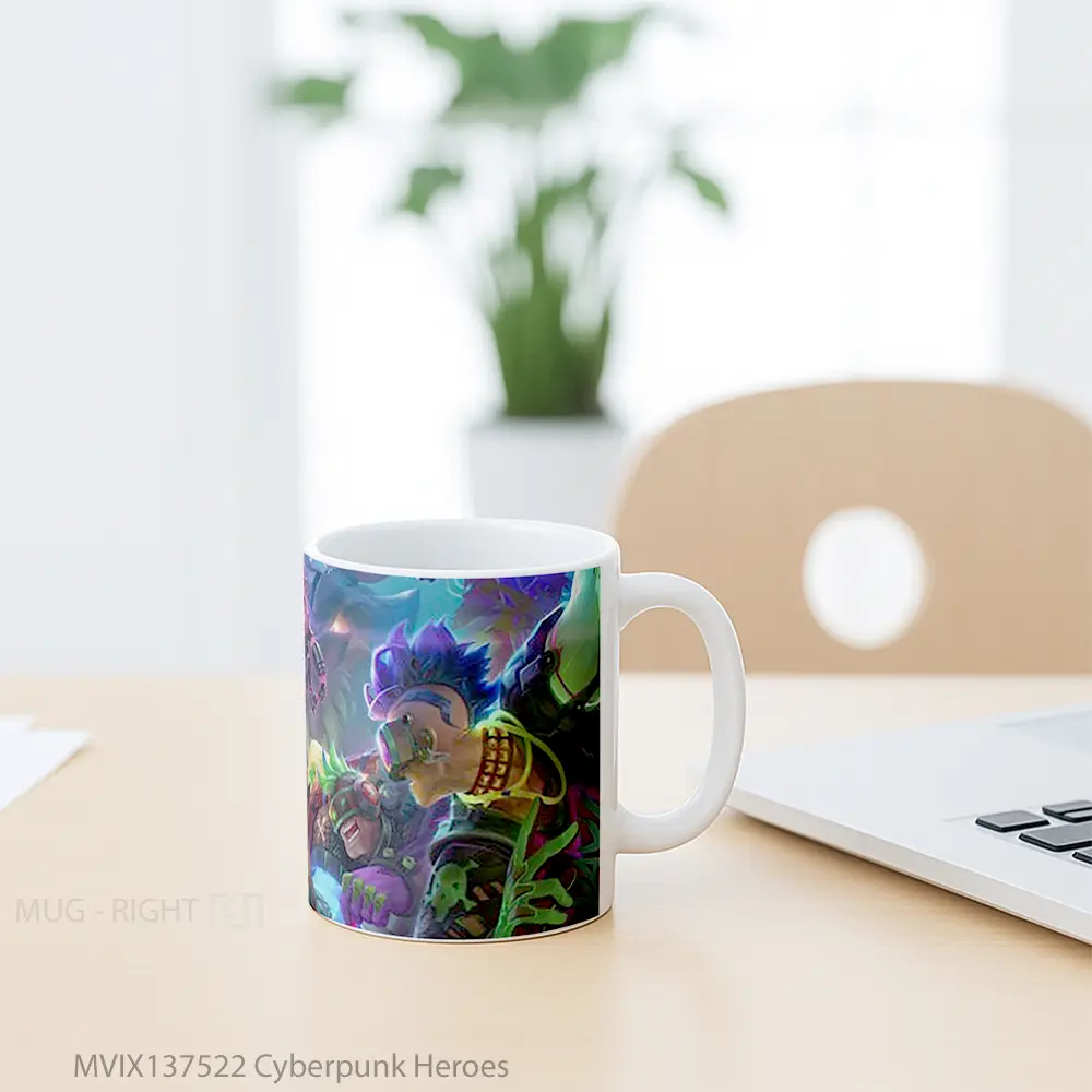 Mug Cyberpunk Heroes Cangkir Gamer - All-side / Desain