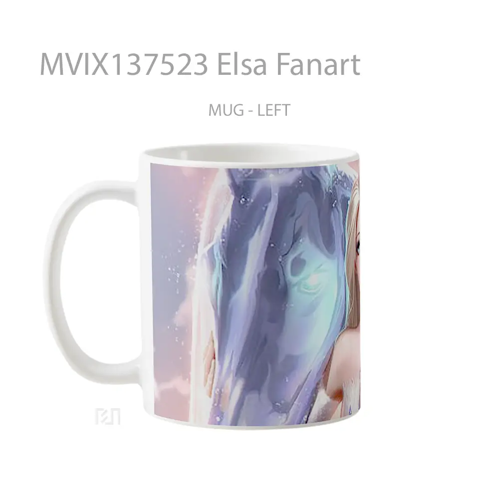 Mug Elsa Fanart Gelas Keramik Unik - All-side / Desain