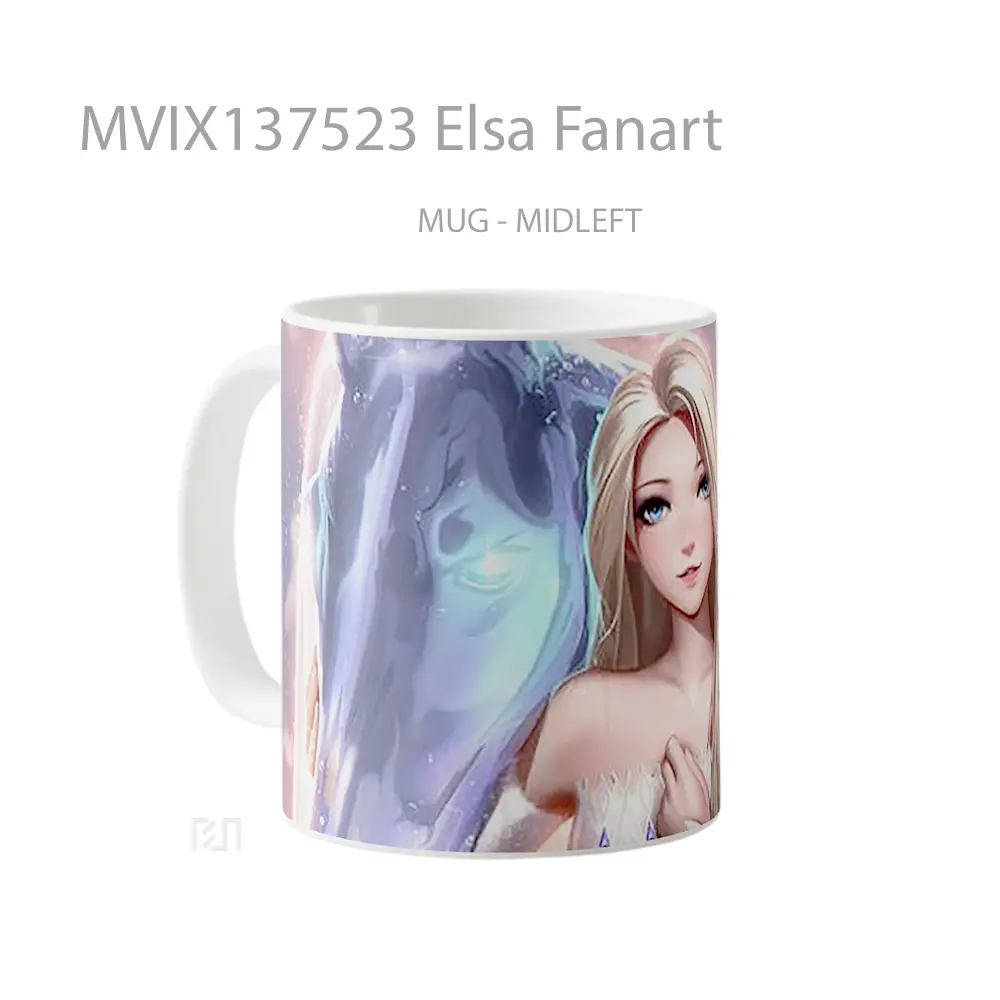 Mug Elsa Fanart Gelas Keramik Unik - All-side / Desain