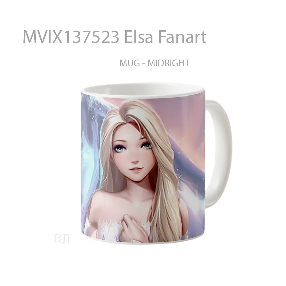 Mug Elsa Fanart Gelas Keramik Unik - All-side / Desain