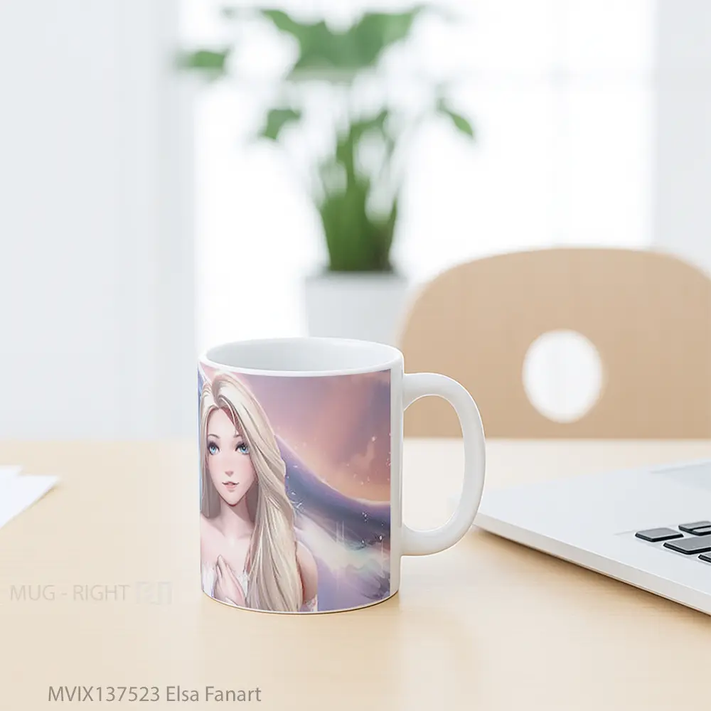 Mug Elsa Fanart Gelas Keramik Unik - All-side / Desain