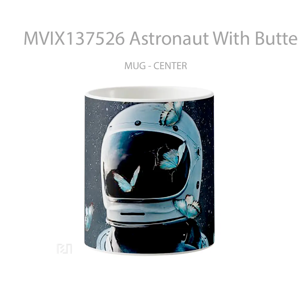 Mug Astronaut With Butterflies Gelas Hewan Lucu