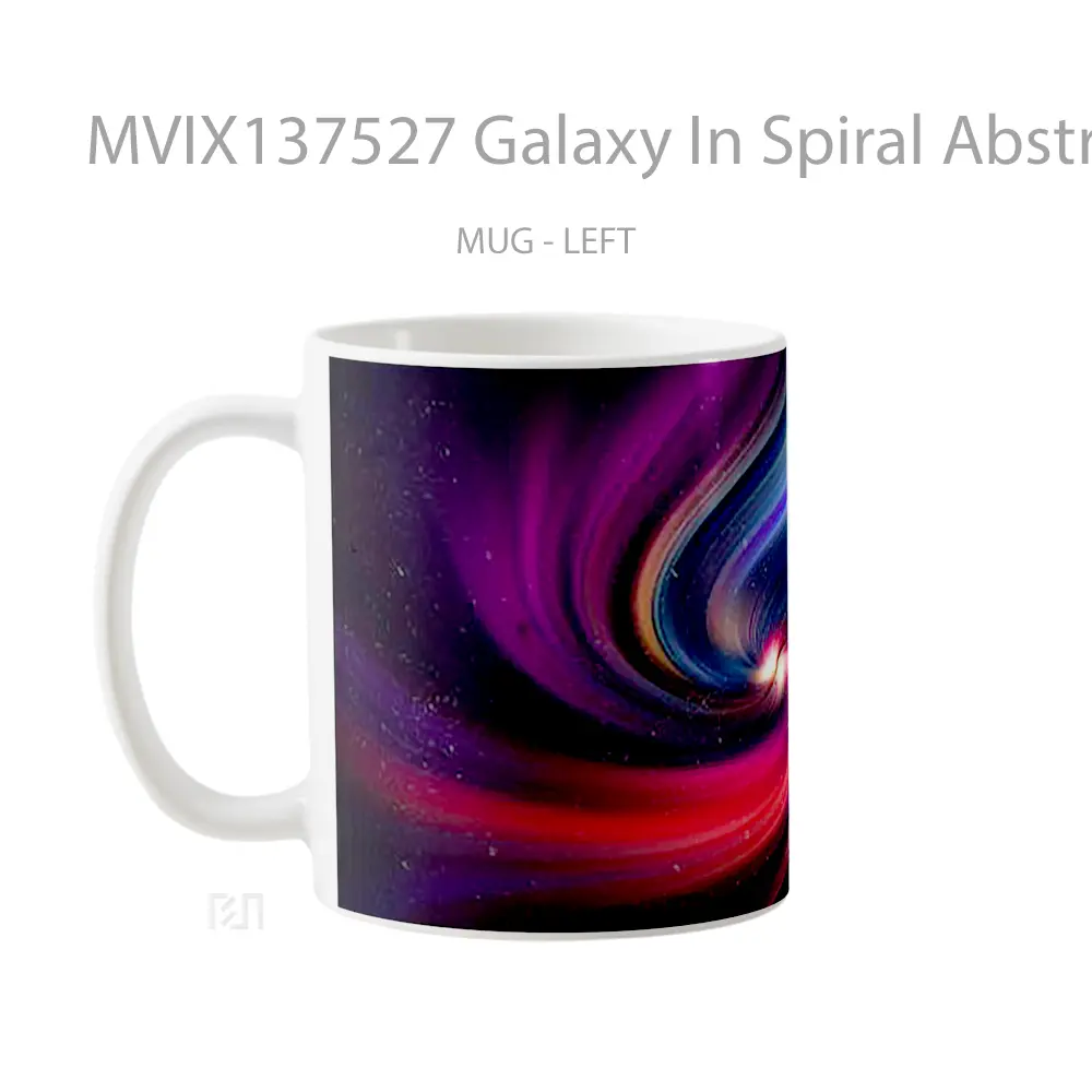 Mug Galaxy In Spiral Abstract Gelas Seni Modern - All-side / Desain