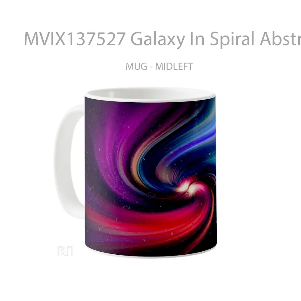 Mug Galaxy In Spiral Abstract Gelas Seni Modern - All-side / Desain
