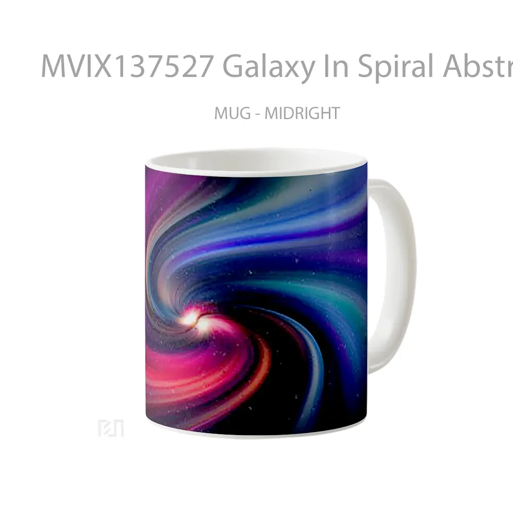 Mug Galaxy In Spiral Abstract Gelas Seni Modern - All-side / Desain