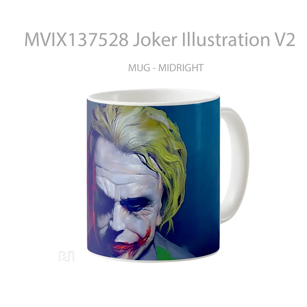 Mug Joker Illustration V2 Gelas Superhero - All-side / Desain
