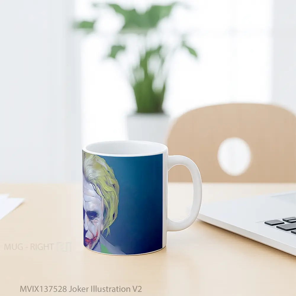 Mug Joker Illustration V2 Gelas Superhero - All-side / Desain