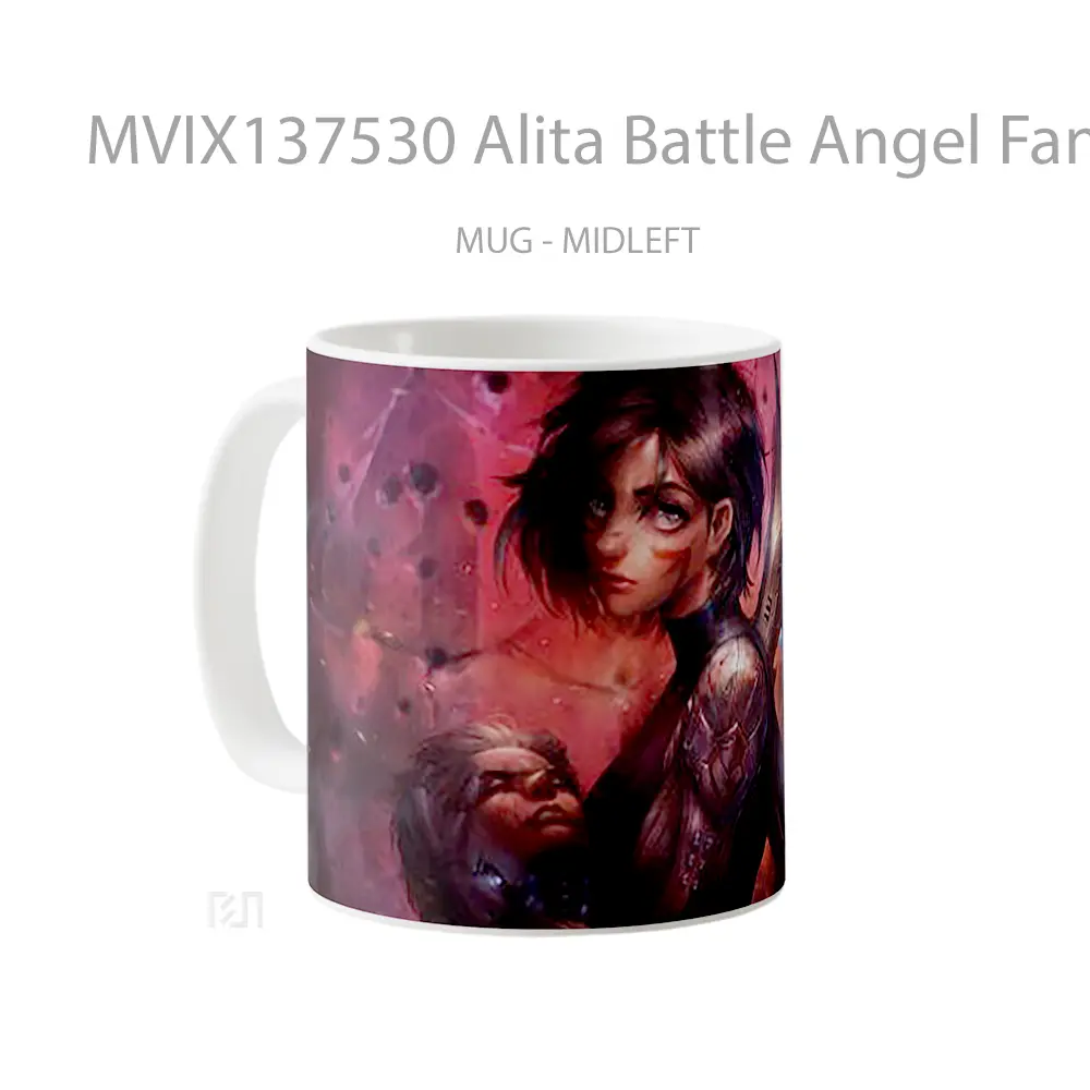 Mug Alita Battle Angel Fanart V2 Gelas Fantasi - All-side / Desain
