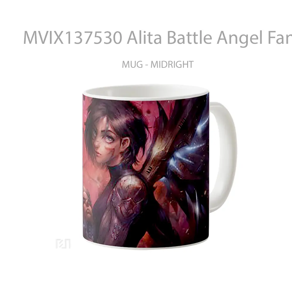 Mug Alita Battle Angel Fanart V2 Gelas Fantasi - All-side / Desain