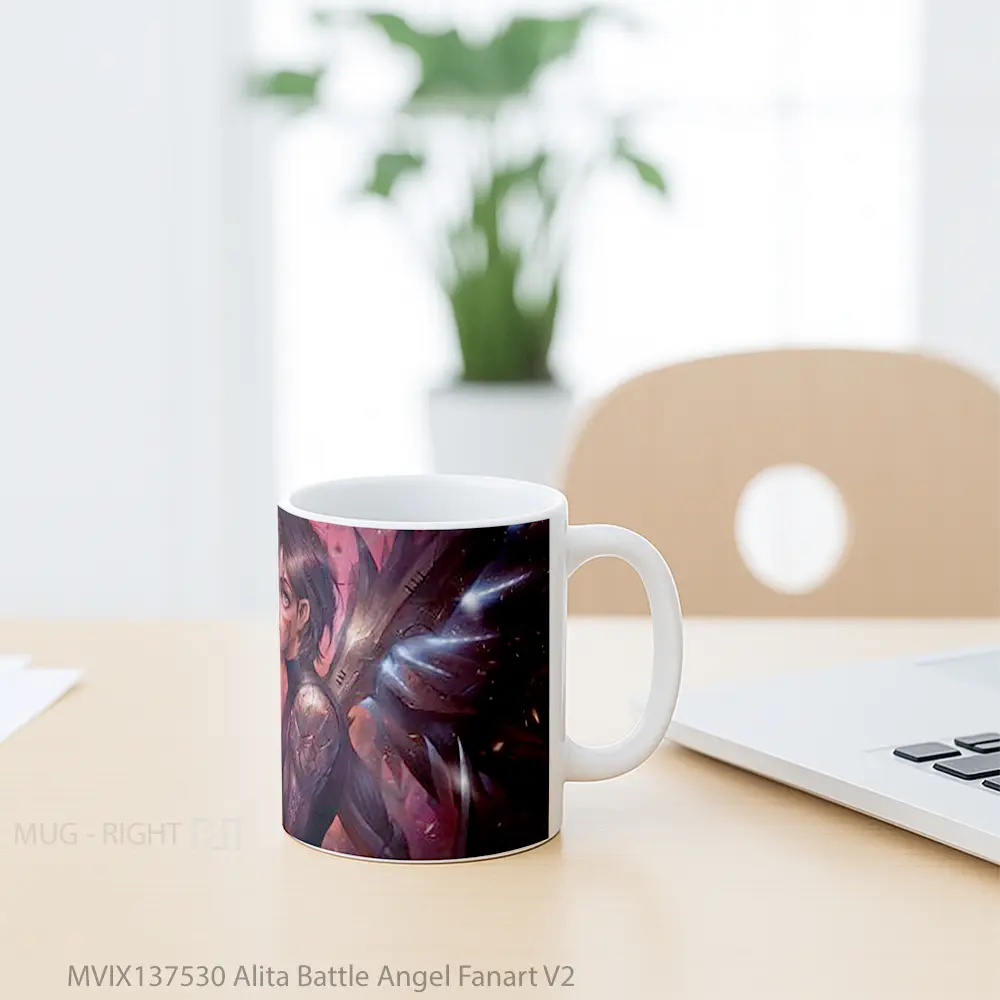 Mug Alita Battle Angel Fanart V2 Gelas Fantasi - All-side / Desain