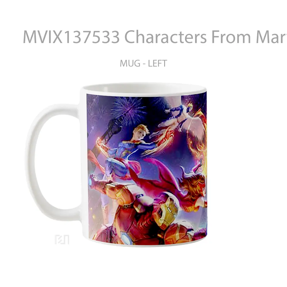 Mug Characters From Marvel Gelas Superhero - All-side / Desain