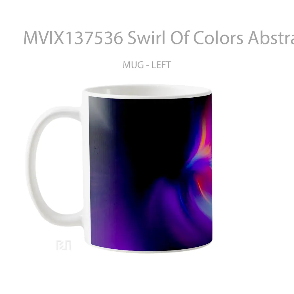 Mug Swirl Of Colors Abstract Gelas Seni Modern - All-side / Desain