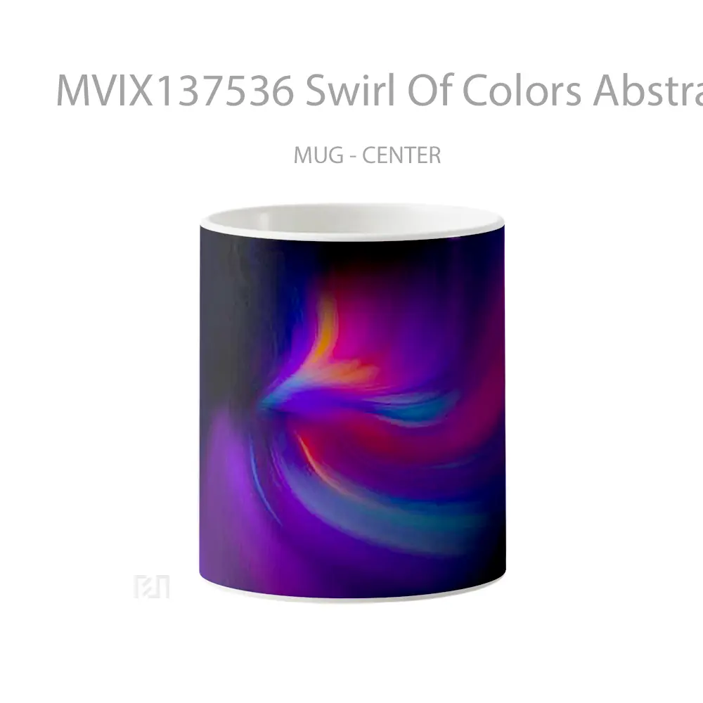 Mug Swirl Of Colors Abstract Gelas Seni Modern