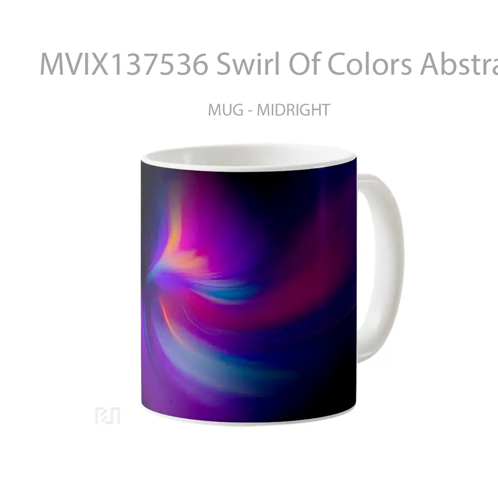 Mug Swirl Of Colors Abstract Gelas Seni Modern - All-side / Desain