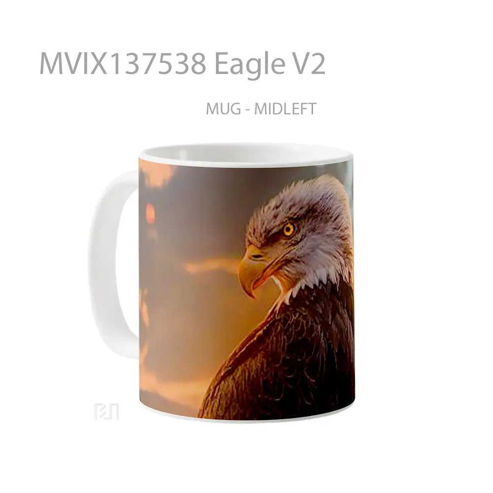 Mug Eagle V2 Gelas Hewan Lucu - All-side / Desain