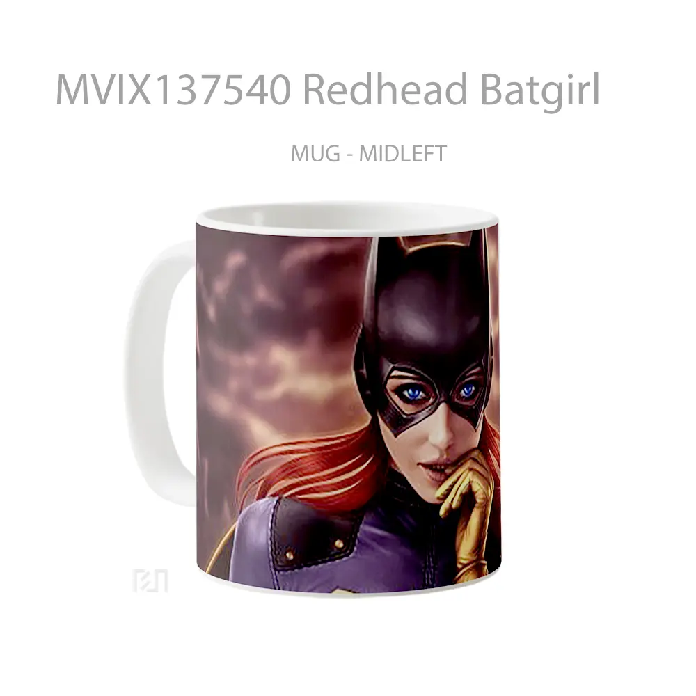 Mug Redhead Batgirl Gelas Superhero - All-side / Desain