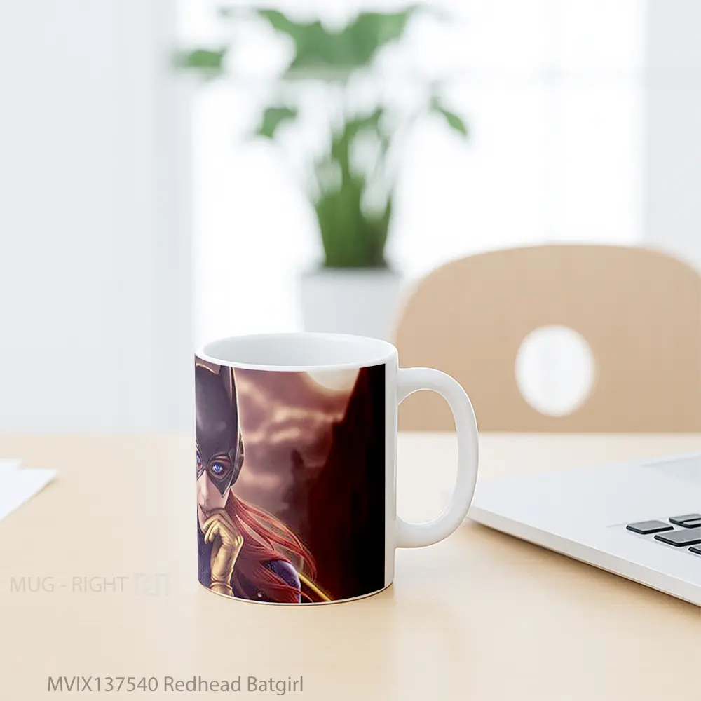Mug Redhead Batgirl Gelas Superhero - All-side / Desain