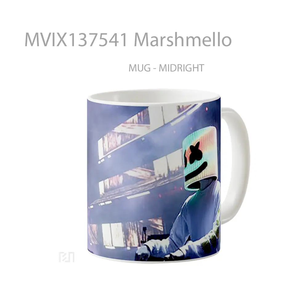 Mug Marshmello Gelas Keramik Unik - All-side / Desain