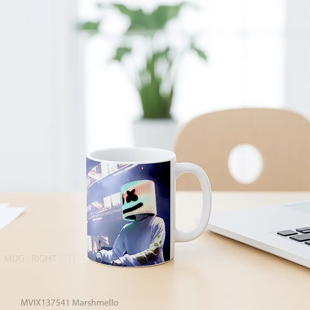 Mug Marshmello Gelas Keramik Unik - All-side / Desain