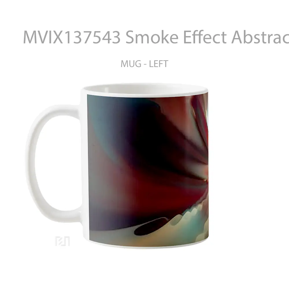 Mug Smoke Effect Abstract Gelas Seni Modern - All-side / Desain