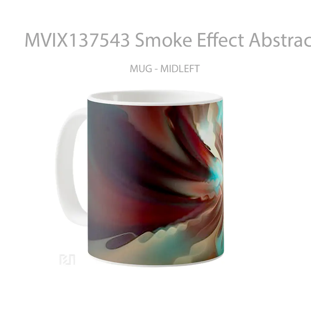 Mug Smoke Effect Abstract Gelas Seni Modern - All-side / Desain