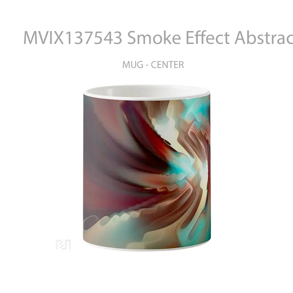 Mug Smoke Effect Abstract Gelas Seni Modern