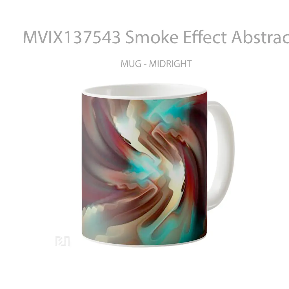 Mug Smoke Effect Abstract Gelas Seni Modern - All-side / Desain