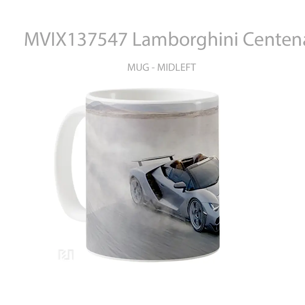 Mug Lamborghini Centenario Roadster Cangkir Mobil - All-side / Desain