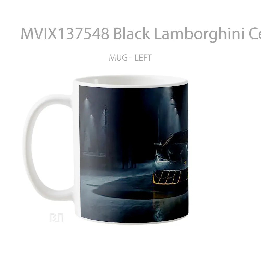 Mug Black Lamborghini Centenario Cangkir Mobil - All-side / Desain