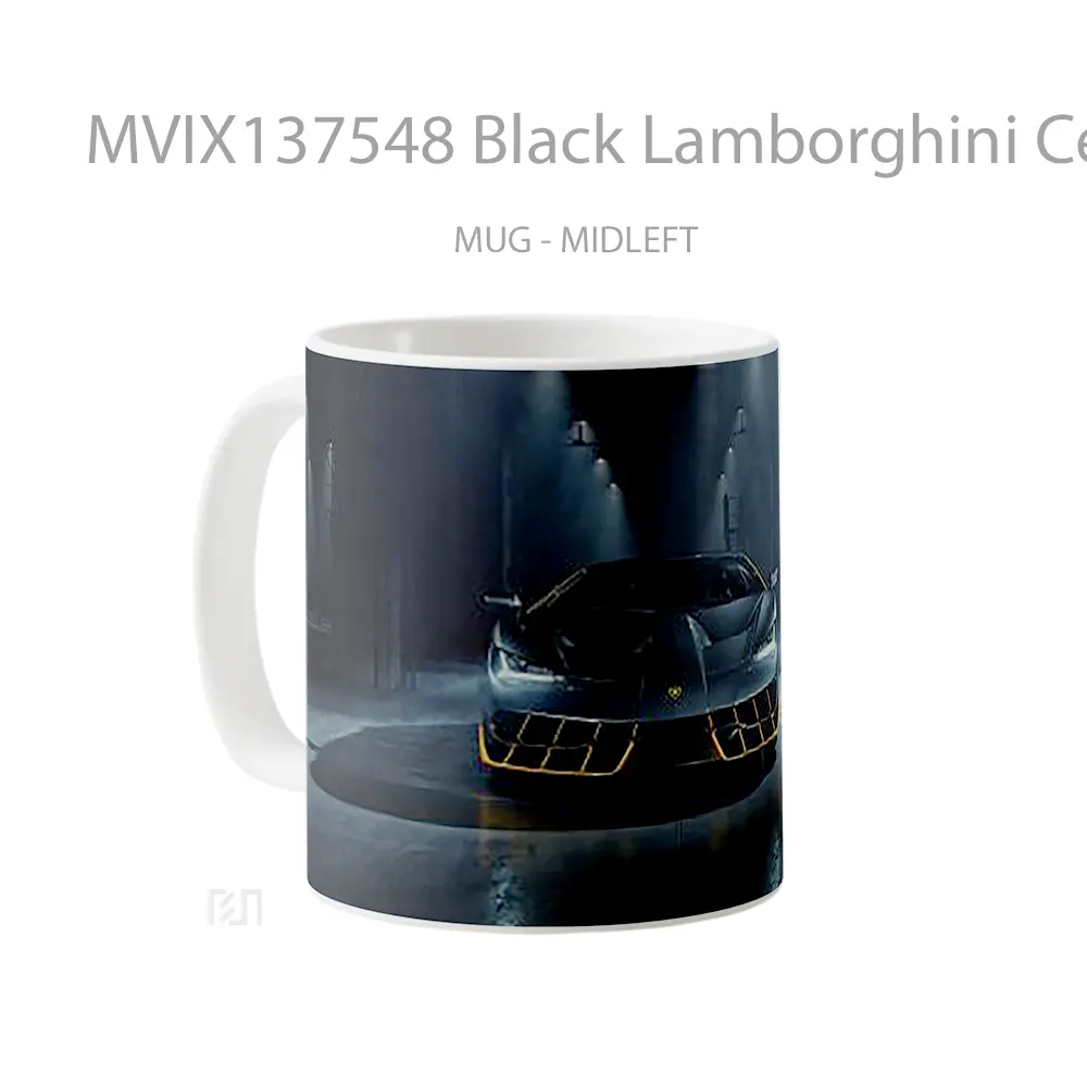 Mug Black Lamborghini Centenario Cangkir Mobil - All-side / Desain