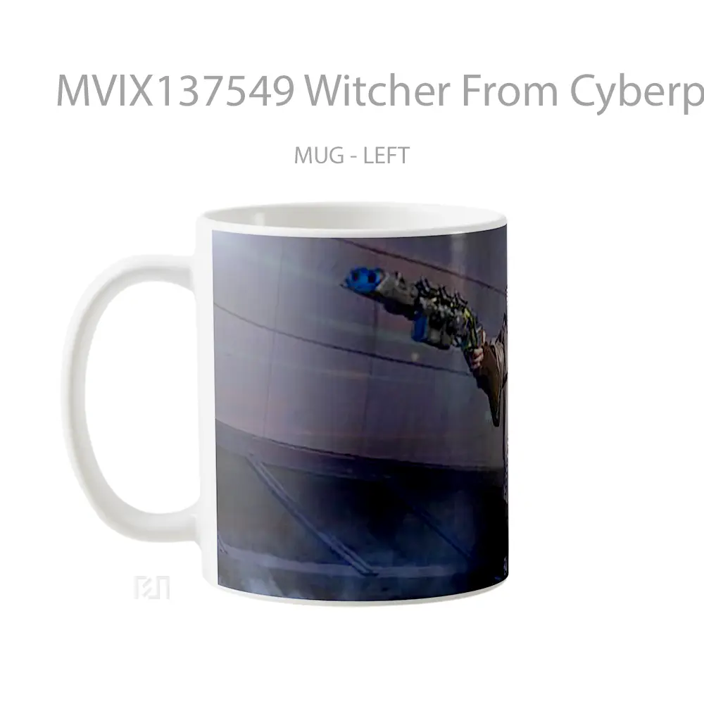 Mug Witcher From Cyberpunk 2077 Cangkir Gamer - All-side / Desain