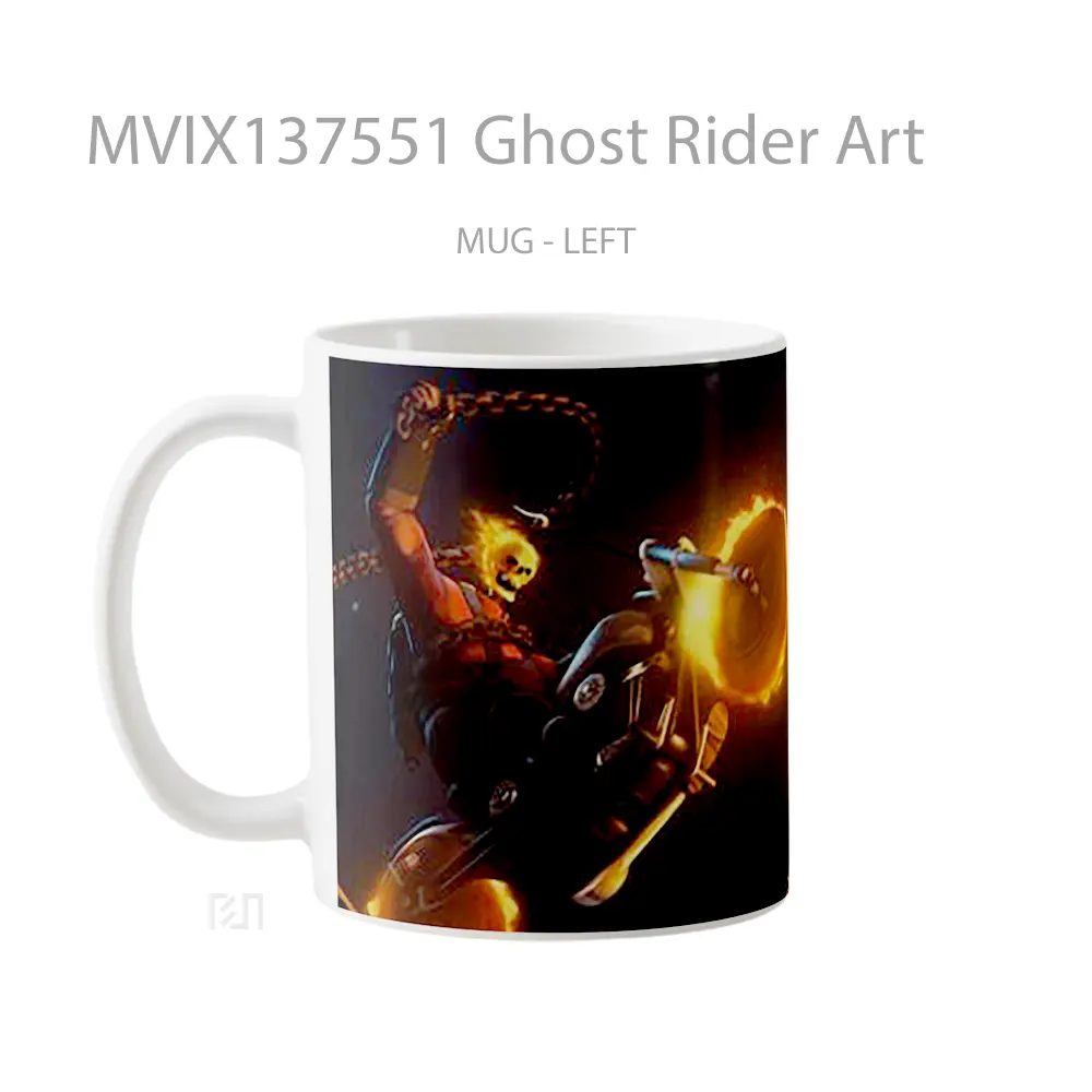 Mug Ghost Rider Art Gelas Superhero - All-side / Desain