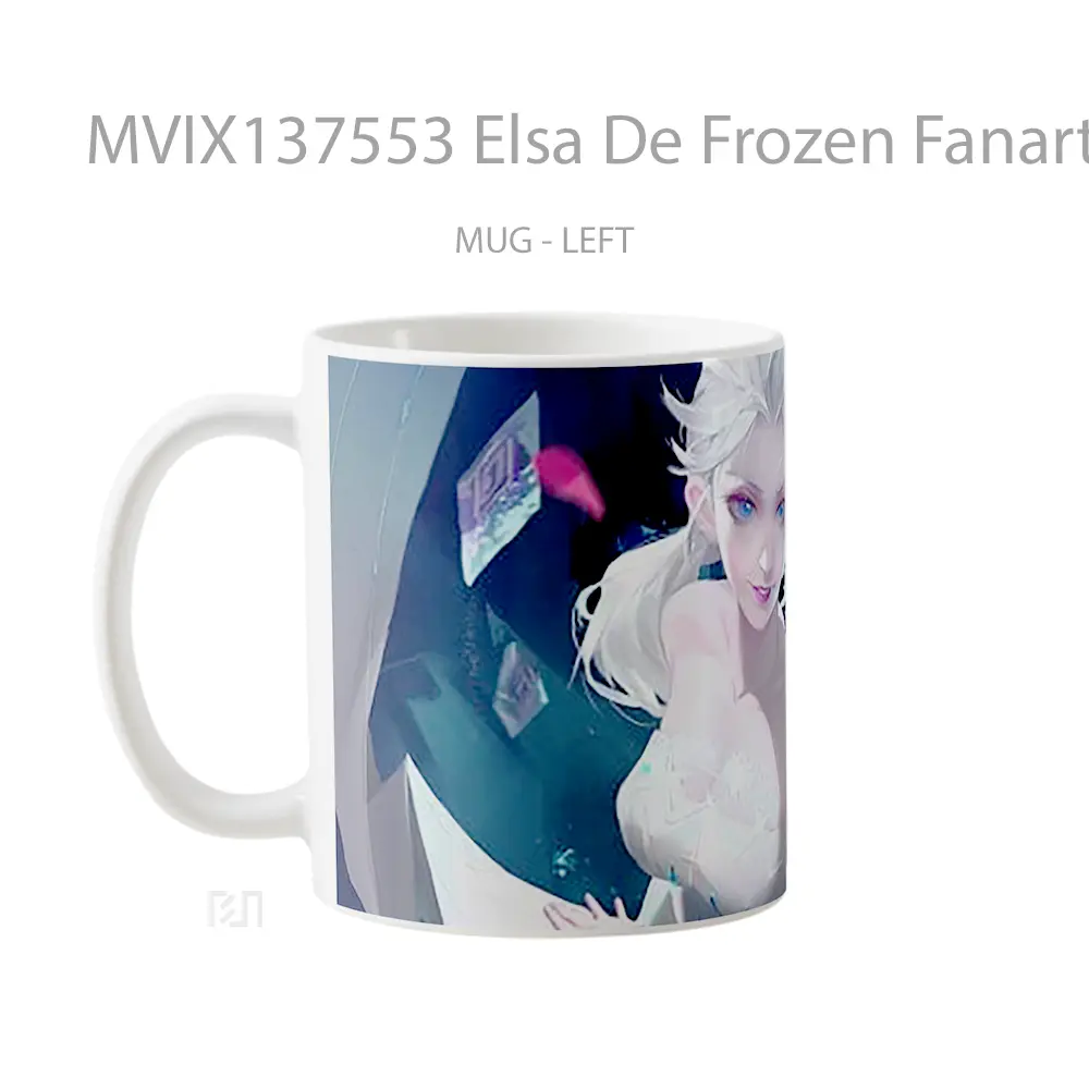 Mug Elsa De Frozen Fanart Gelas Keramik Unik - All-side / Desain