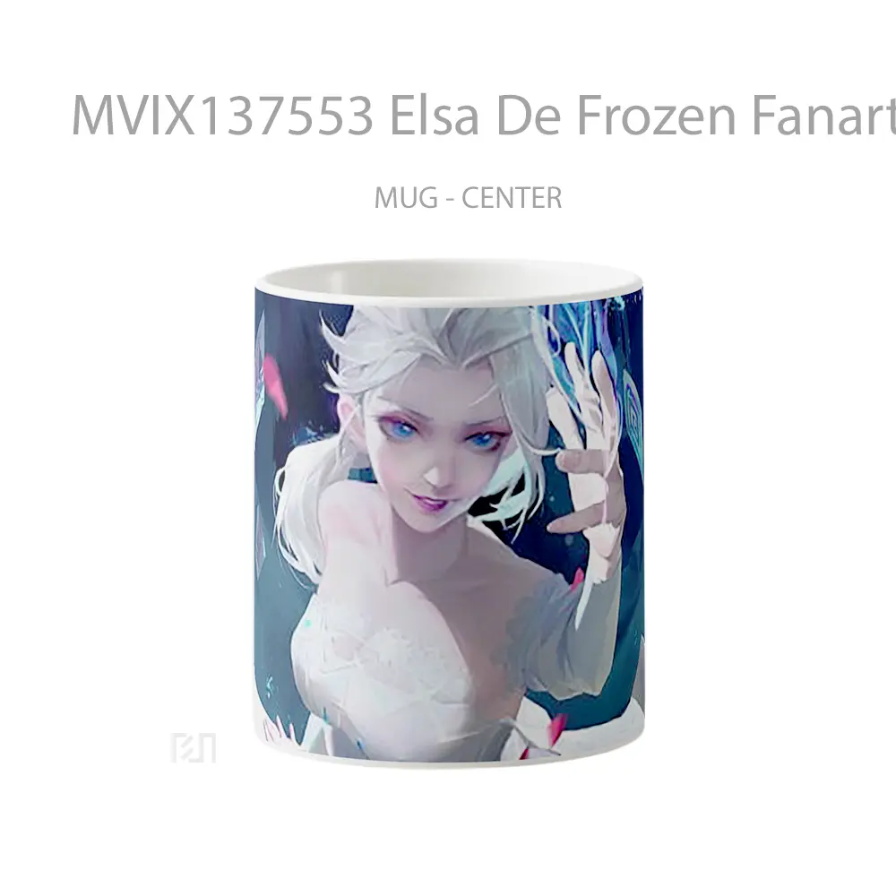 Mug Elsa De Frozen Fanart Gelas Keramik Unik
