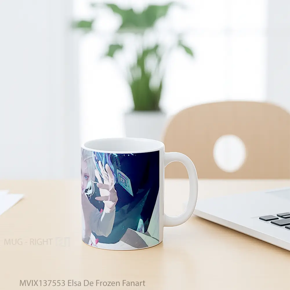 Mug Elsa De Frozen Fanart Gelas Keramik Unik - All-side / Desain