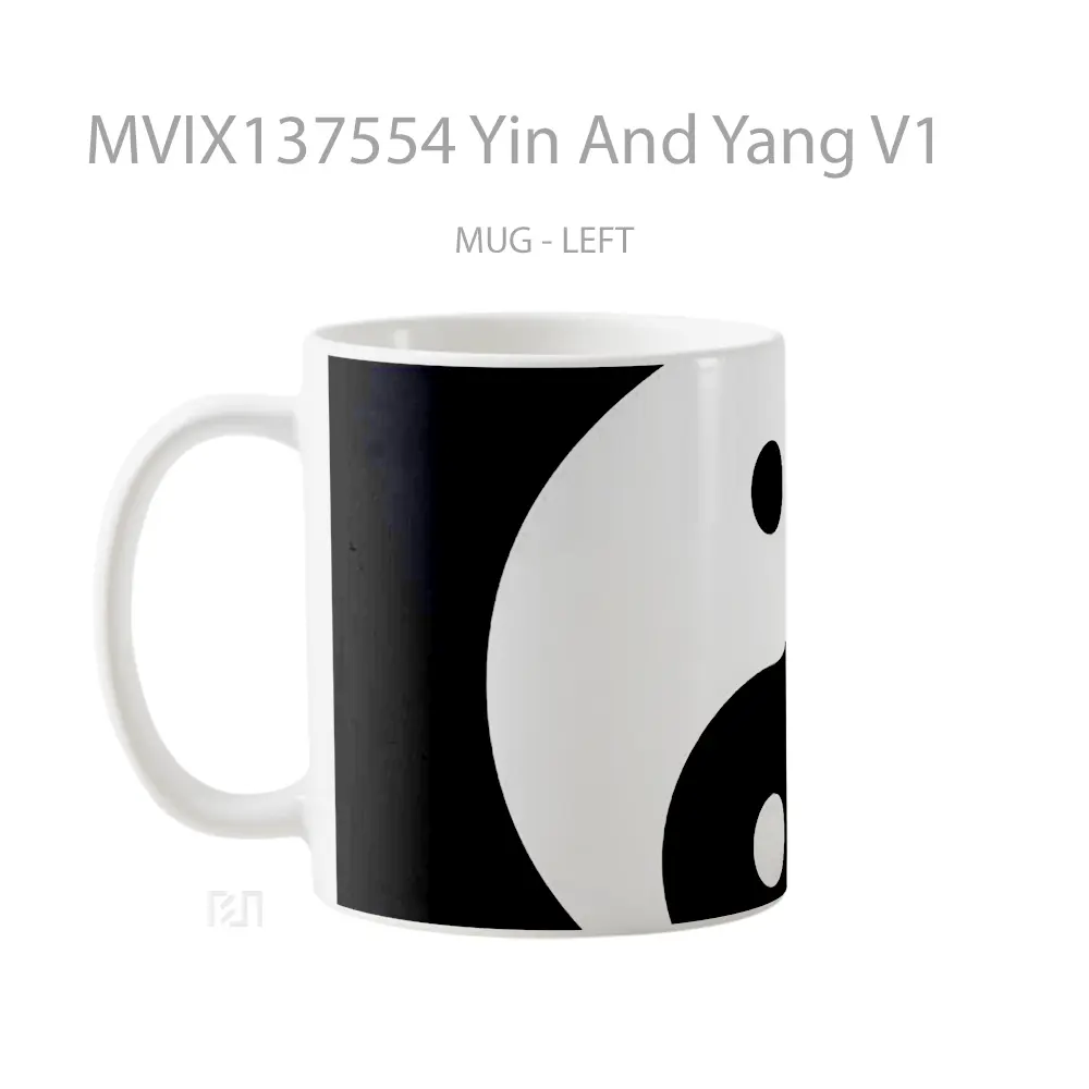 Mug Yin And Yang V1 Gelas Keramik Unik - All-side / Desain