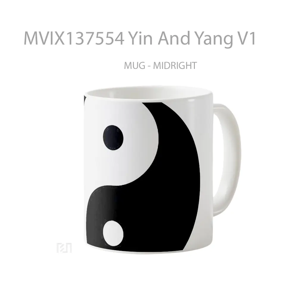 Mug Yin And Yang V1 Gelas Keramik Unik - All-side / Desain